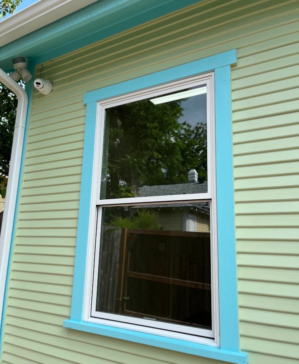 An exterior window after cleaning