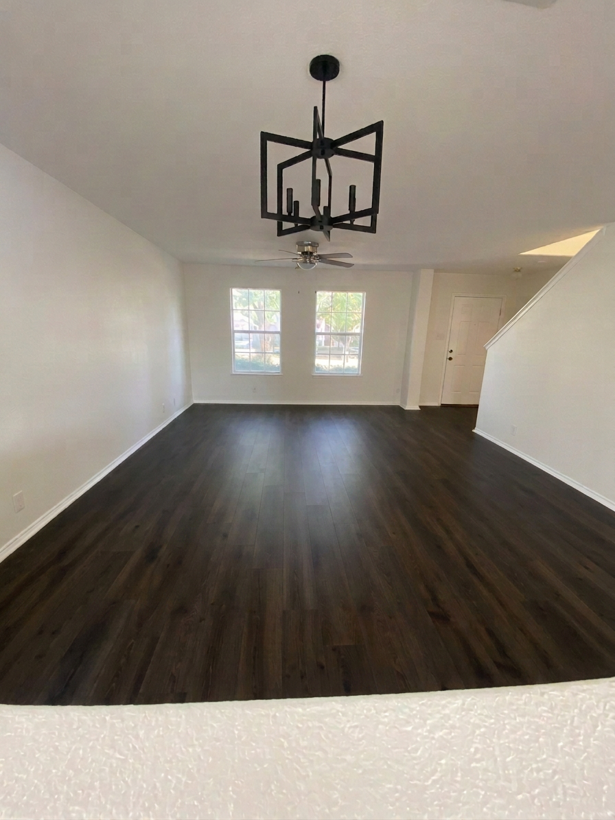 Empty room cleaned and ready for move-in